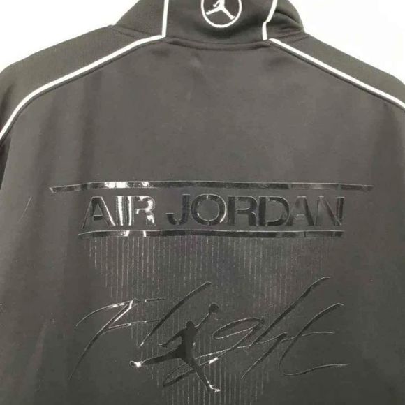 Jordan Nike Mens Black Long Sleeve Mock Neck Full-Zip Track Sweat Jacket Coat L - Picture 4 of 9